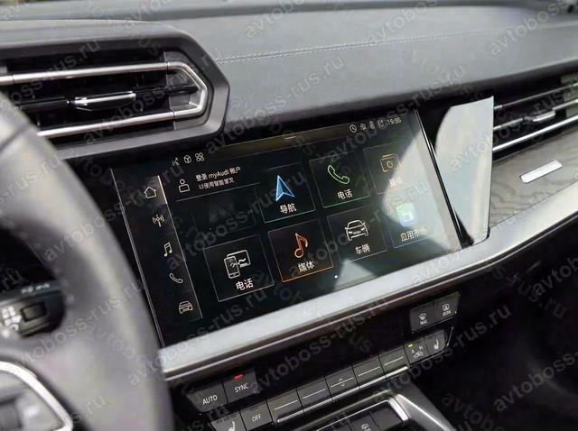 Головное штатное устройство Audi A3 до русификации — пример интерфейса
