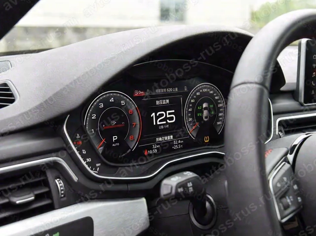 Приборная панель Audi A4 до русификации — пример интерфейса