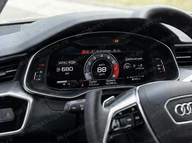 Приборная панель Audi A6 после русификации — пример интерфейса