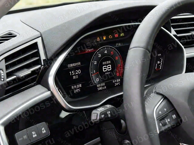 Приборная панель Audi Q3 до русификации — пример интерфейса