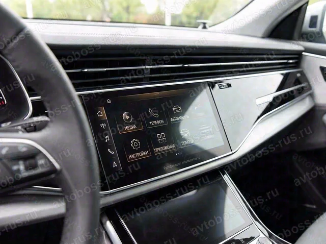 Головное штатное устройство Audi Q8 после русификации — пример интерфейса