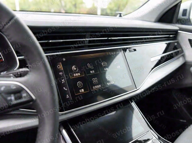 Головное штатное устройство Audi Q8 до русификации — пример интерфейса