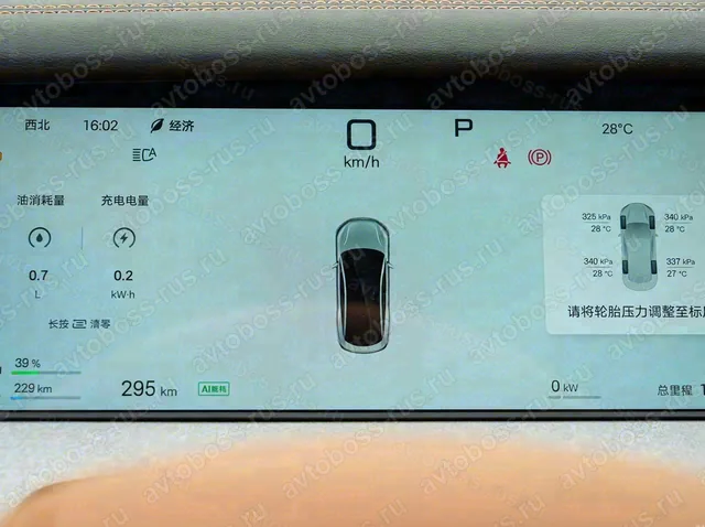 Приборная панель BYD Han L до русификации — пример интерфейса