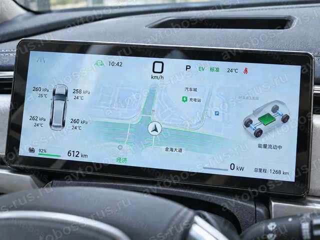 Приборная панель BYD Leopard 3 до русификации — пример интерфейса