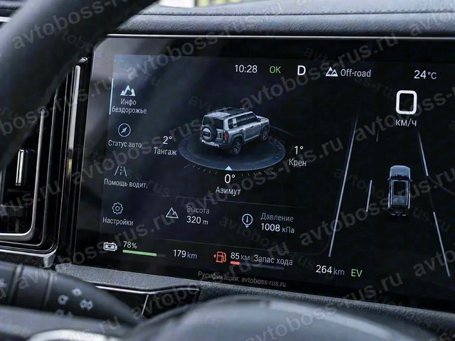 Приборная панель BYD Leopard 5 после русификации — пример интерфейса