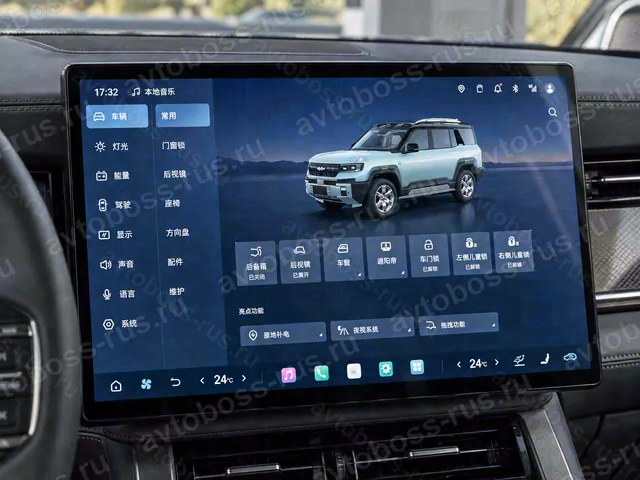 Головное штатное устройство BYD Leopard 8 до русификации — пример интерфейса