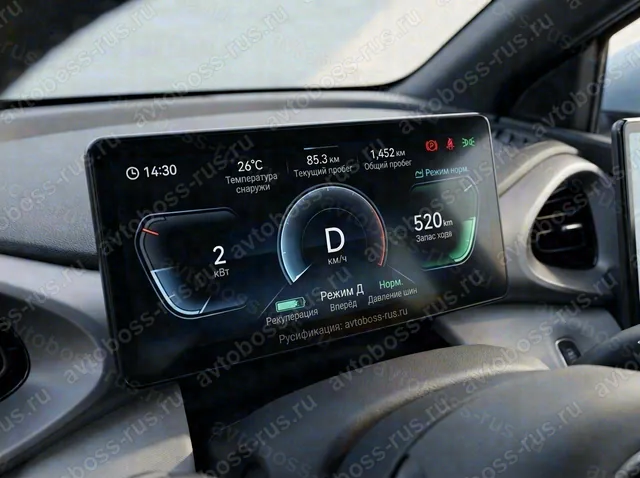 Приборная панель BYD Seagull после русификации — пример интерфейса