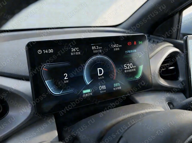 Приборная панель BYD Seagull до русификации — пример интерфейса