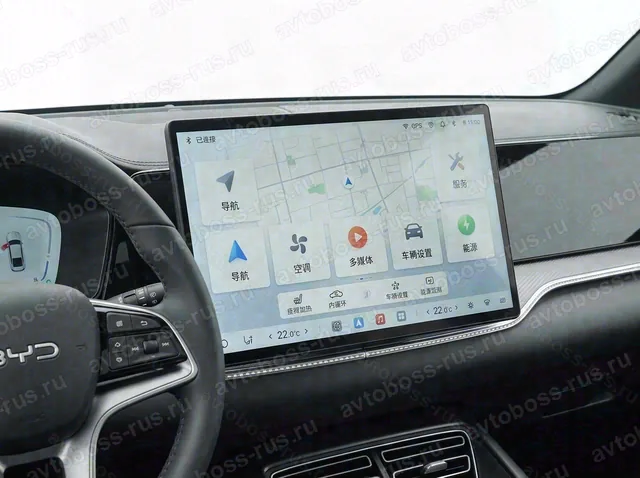 Головное штатное устройство BYD Song Pro до русификации — пример интерфейса