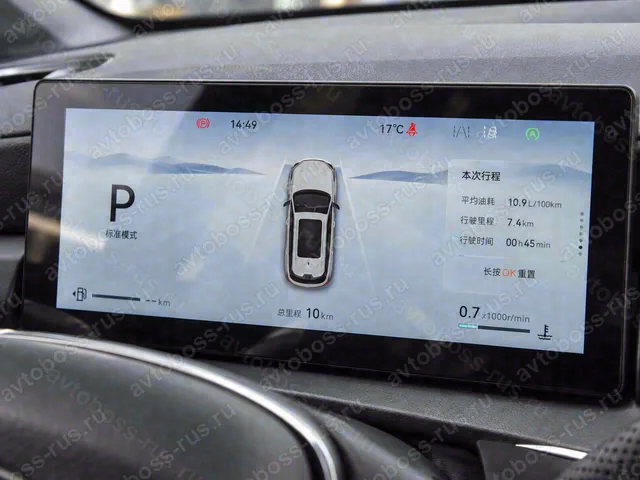 Приборная панель Changan CS75 Plus до русификации — пример интерфейса