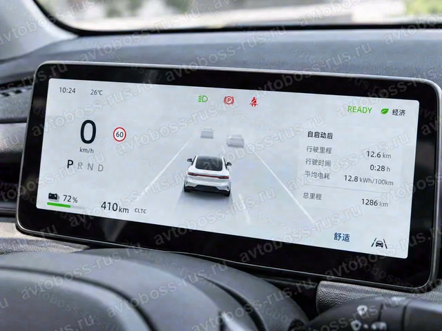 Приборная панель Changan Qiyuan A06 до русификации — пример интерфейса