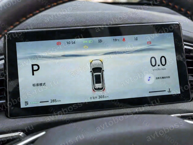 Приборная панель Changan UNI-Z до русификации — пример интерфейса