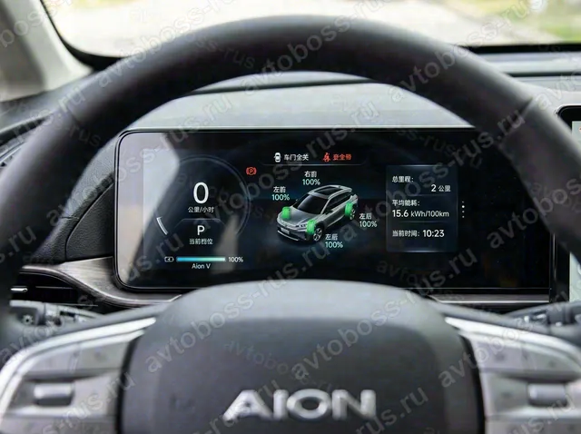 Приборная панель GAC Aion V до русификации — пример интерфейса