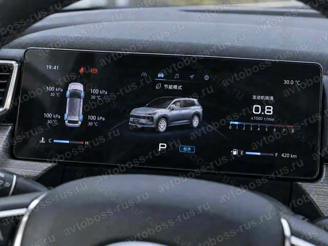 Приборная панель GAC GS4 до русификации — пример интерфейса
