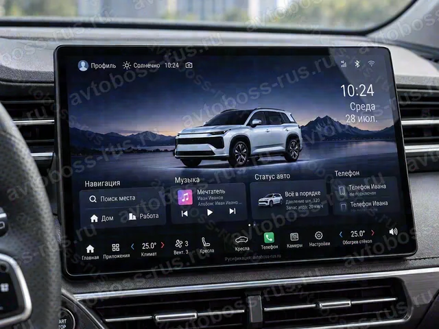 Головное штатное устройство GAC GS4 после русификации — пример интерфейса