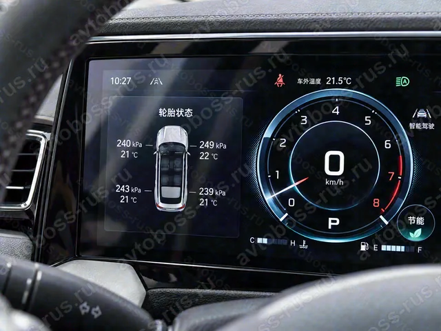Приборная панель GAC GS8 до русификации — пример интерфейса