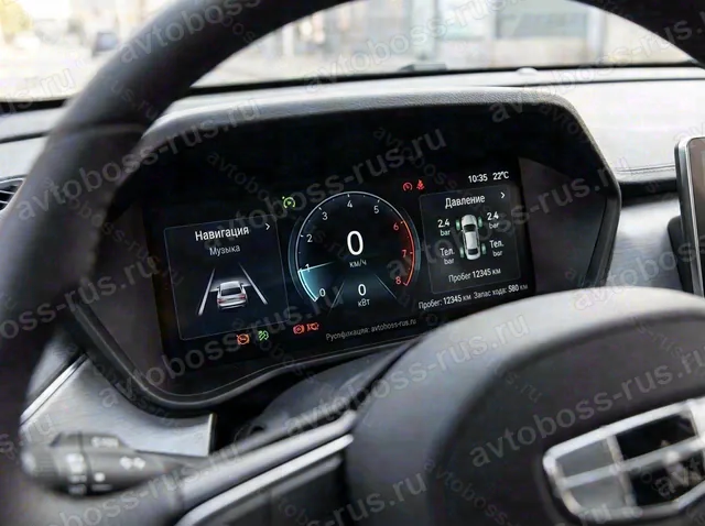 Приборная панель Geely Coolray 2026 после русификации — пример интерфейса