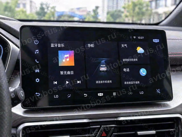 Головное штатное устройство Geely Coolray до русификации — пример интерфейса