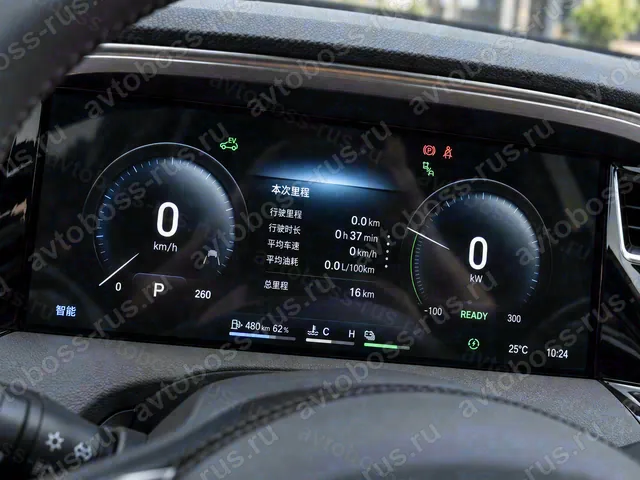 Приборная панель Geely Monjaro Geely Monjaro до русификации — пример интерфейса