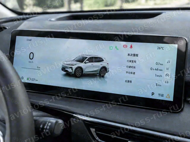 Приборная панель Geely Galaxy Starship 7 до русификации — пример интерфейса
