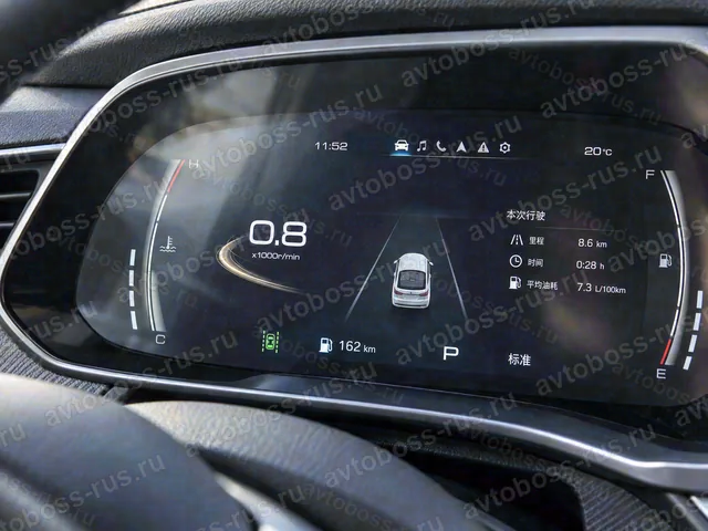 Приборная панель Haval Jolion до русификации — пример интерфейса