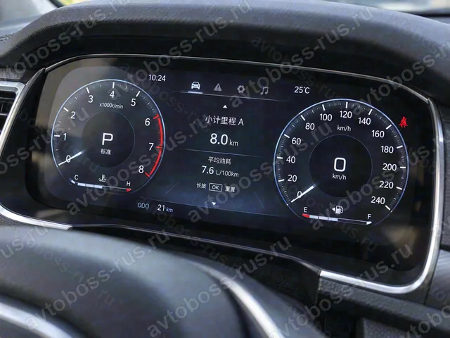 Приборная панель Haval M6 до русификации — пример интерфейса