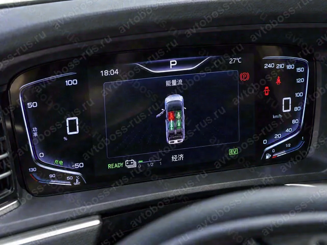 Приборная панель Hongqi HQ9 до русификации — пример интерфейса
