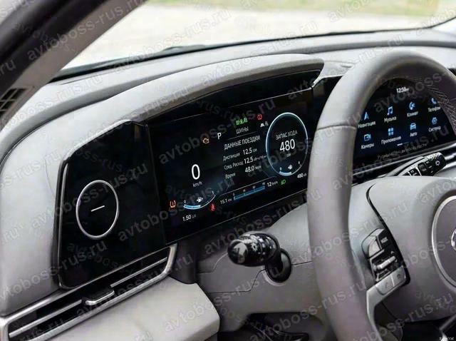 Приборная панель Hyundai Elantra после русификации — пример интерфейса