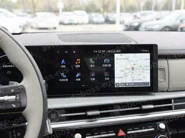Головное штатное устройство Hyundai Santa Fe до русификации — пример интерфейса