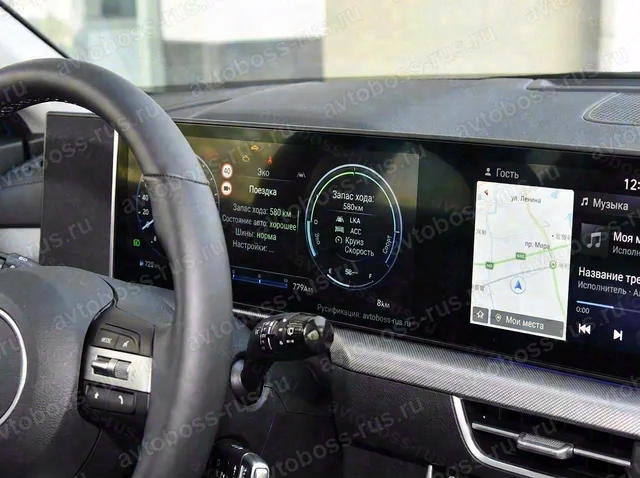 Приборная панель Hyundai Sonata после русификации — пример интерфейса