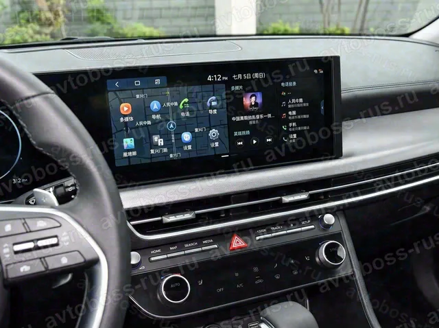 Головное штатное устройство Hyundai Sonata до русификации — пример интерфейса