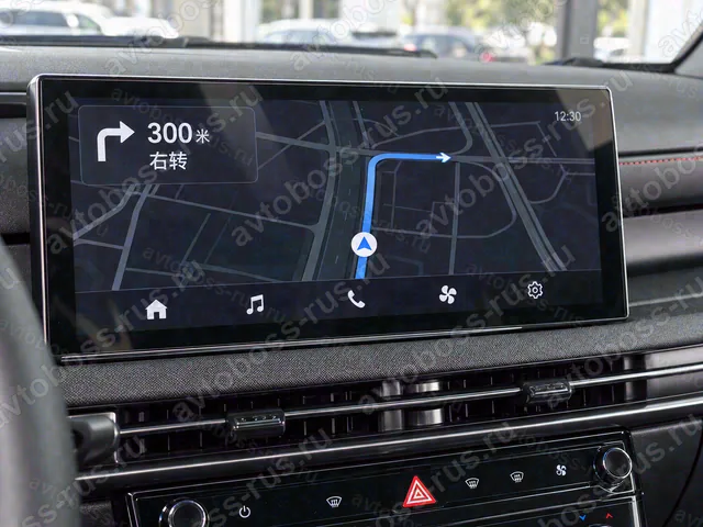 Головное штатное устройство Hyundai Tucson L до русификации — пример интерфейса