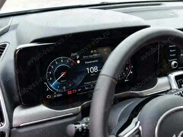 Приборная панель Kia Sorento после русификации — пример интерфейса