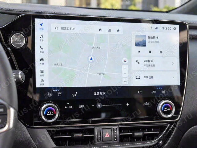 Головное штатное устройство Lexus NX до русификации — пример интерфейса