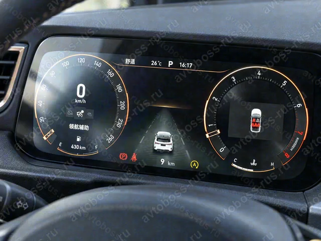 Приборная панель Lynk & Co 06 до русификации — пример интерфейса