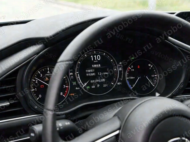 Приборная панель Mazda3 Axela до русификации — пример интерфейса