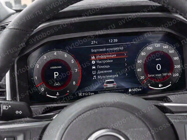 Приборная панель Nissan Qashqai после русификации — пример интерфейса
