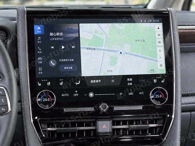Головное штатное устройство Toyota Alphard до русификации — пример интерфейса