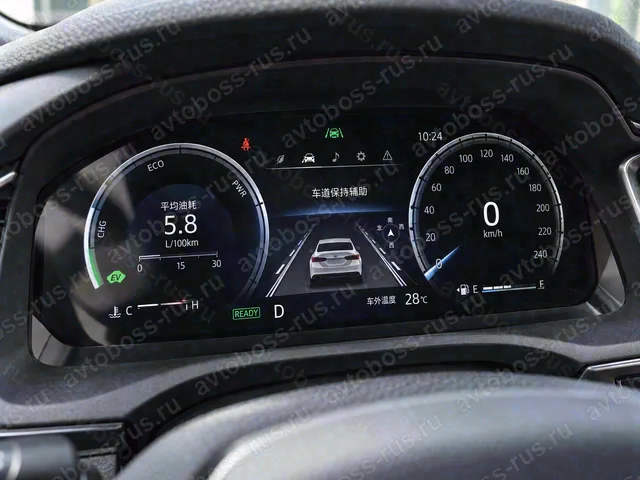 Приборная панель Toyota Camry до русификации — пример интерфейса