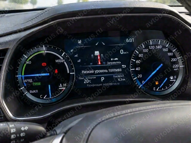 Приборная панель Toyota Highlander 2026 после русификации — пример интерфейса