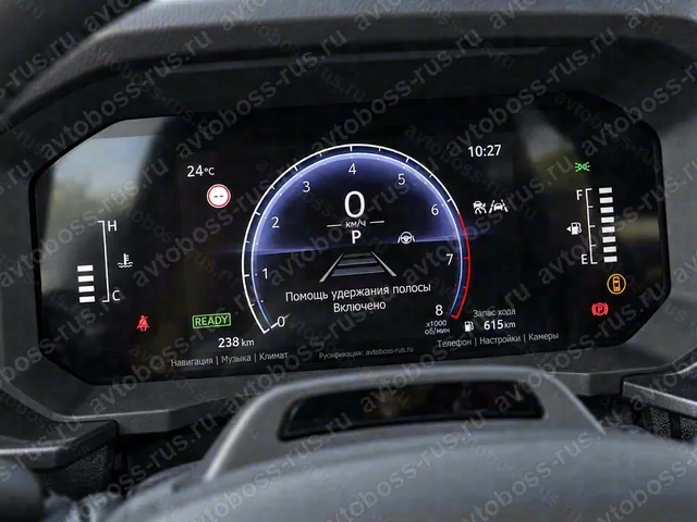 Приборная панель Toyota Land Cruiser 250 после русификации — пример интерфейса