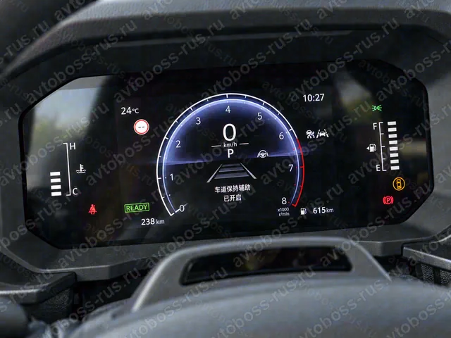 Приборная панель Toyota Land Cruiser 250 до русификации — пример интерфейса