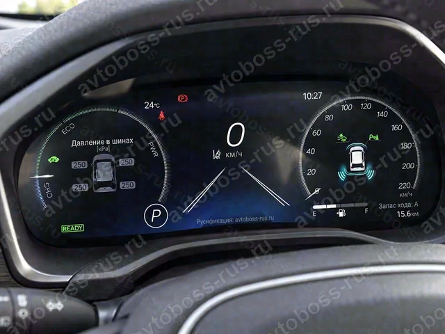 Приборная панель Toyota RAV4 после русификации — пример интерфейса