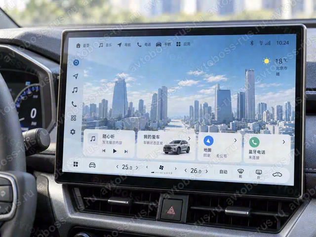 Головное штатное устройство Toyota RAV4 до русификации — пример интерфейса