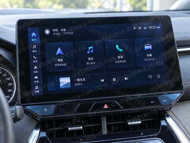 Головное штатное устройство Toyota Venza до русификации — пример интерфейса