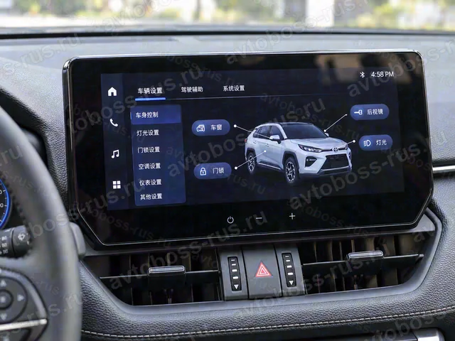 Головное штатное устройство Toyota Wildlander до русификации — пример интерфейса