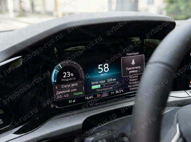 Приборная панель Volkswagen Golf после русификации — пример интерфейса