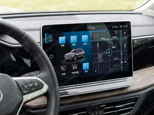 Головное штатное устройство Volkswagen Talagon до русификации — пример интерфейса