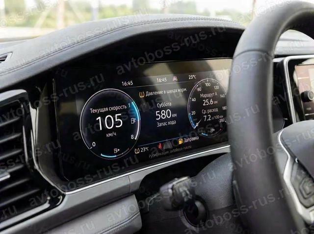 Приборная панель Volkswagen Tayron после русификации — пример интерфейса