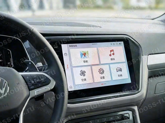 Головное штатное устройство Volkswagen Tayron до русификации — пример интерфейса